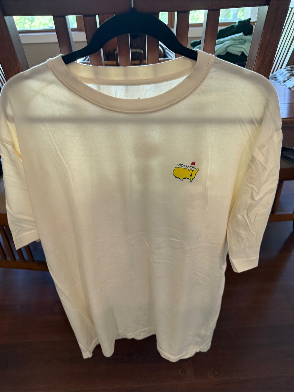 Masters Cream Tee with Yellow & Red Logo